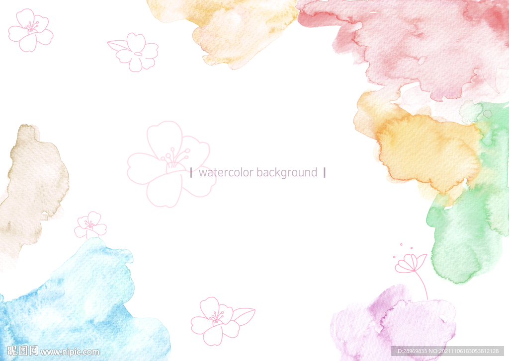 手绘水彩背景