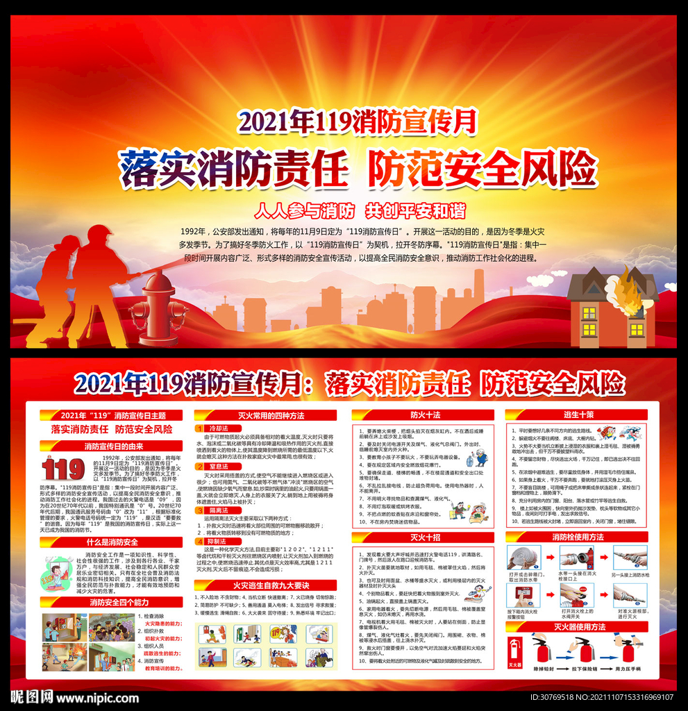 119消防宣传月宣传栏