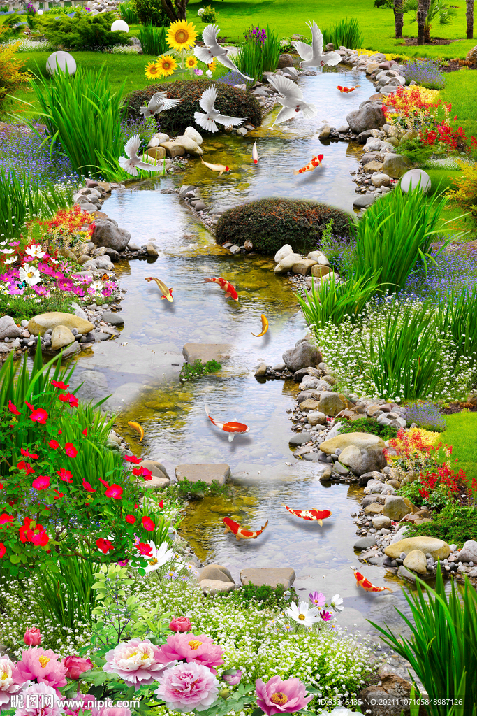 花园溪流