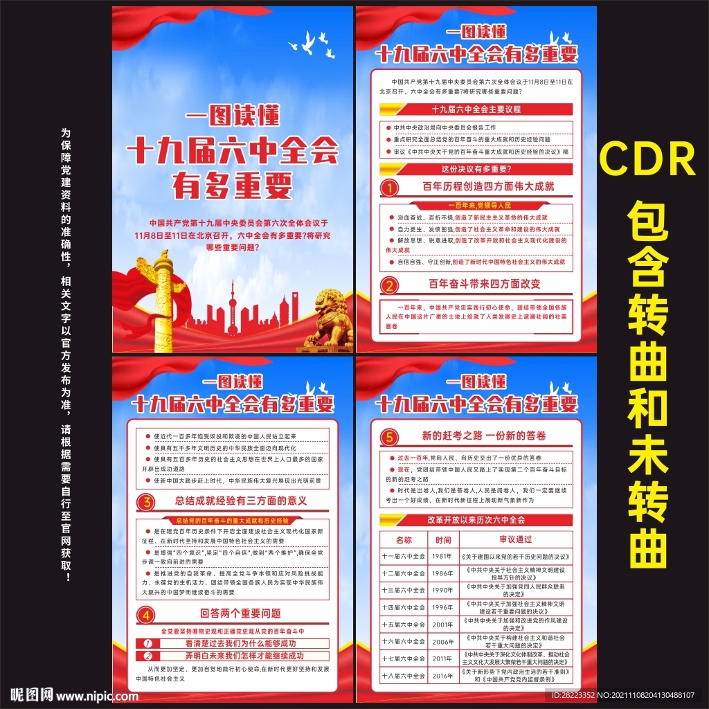 十九届六中全会展板宣传栏