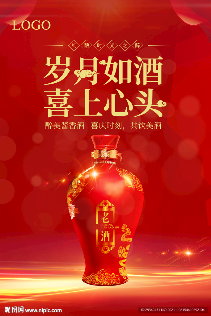 白酒酱香型浓香型清香型凤香海报