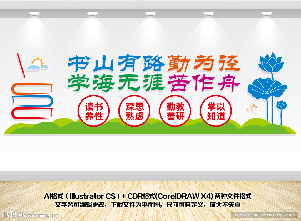 图书馆阅览室文化墙