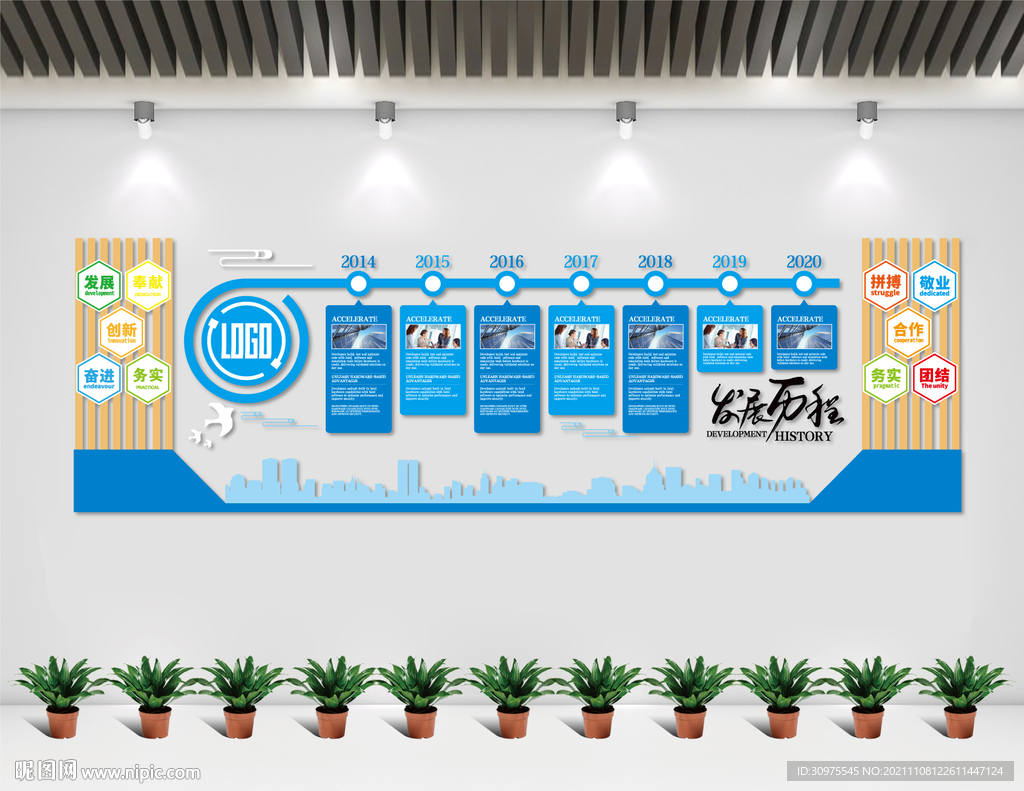 企业发展历程文化墙