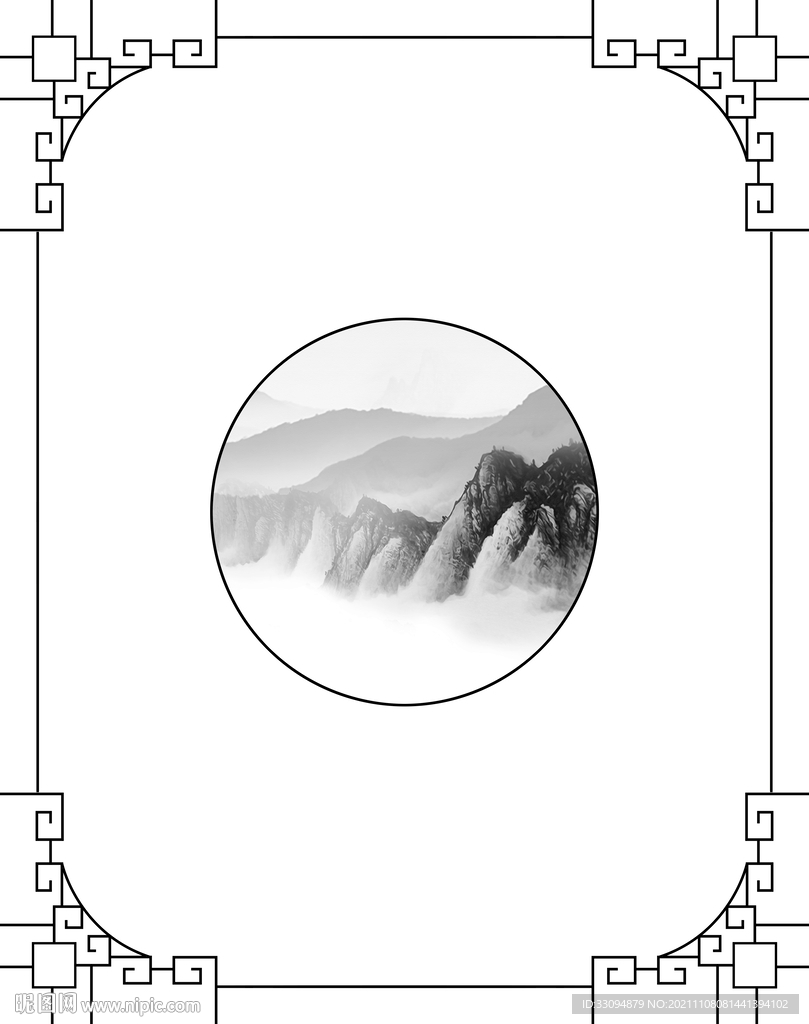 高清分层透明底推拉门打印图
