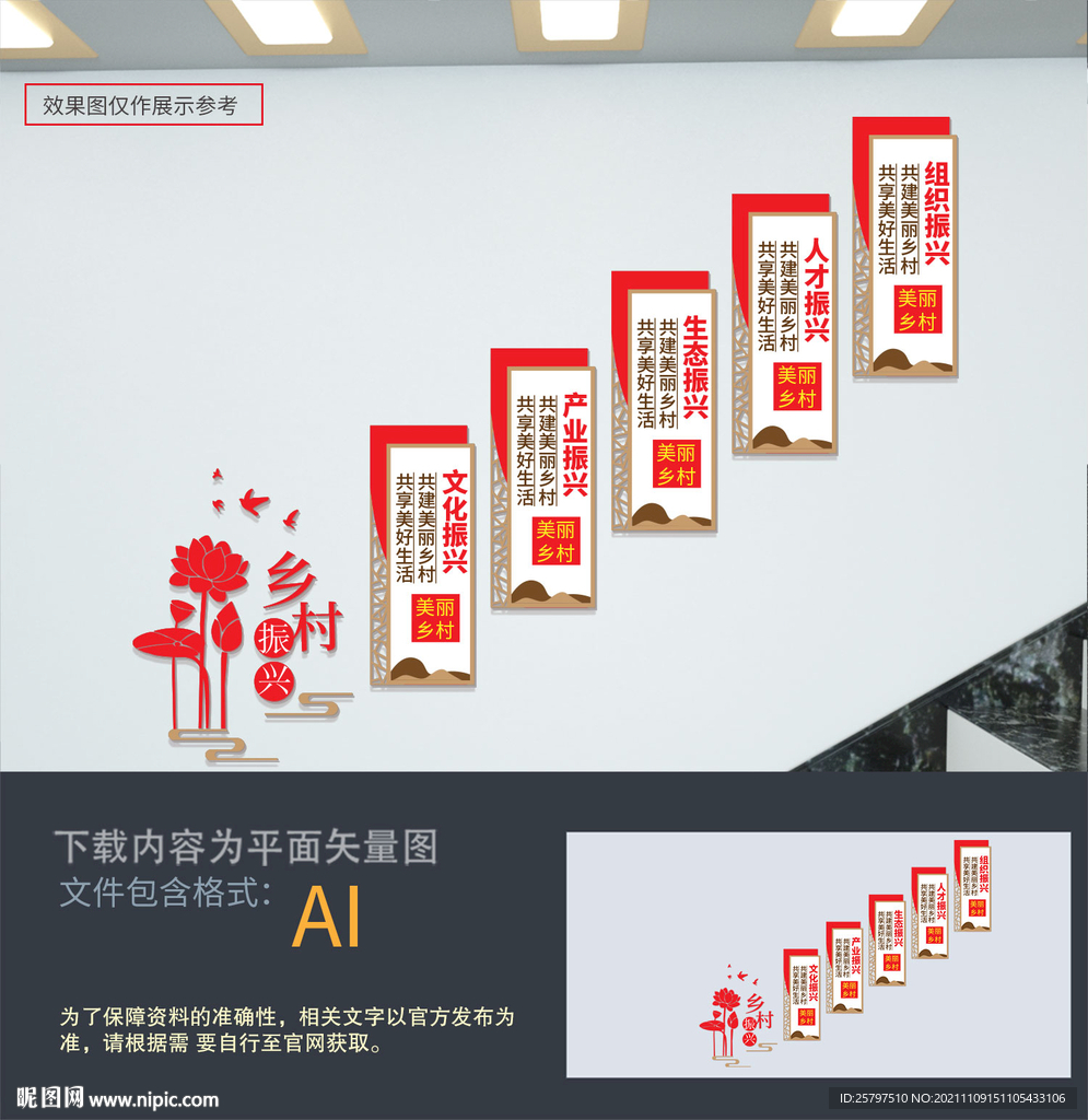 乡村振兴楼梯文化墙