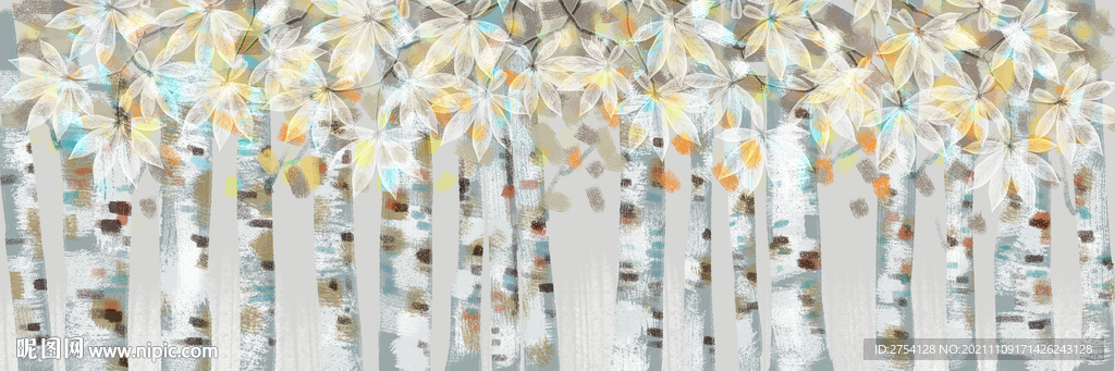 装饰画 晶瓷画 树