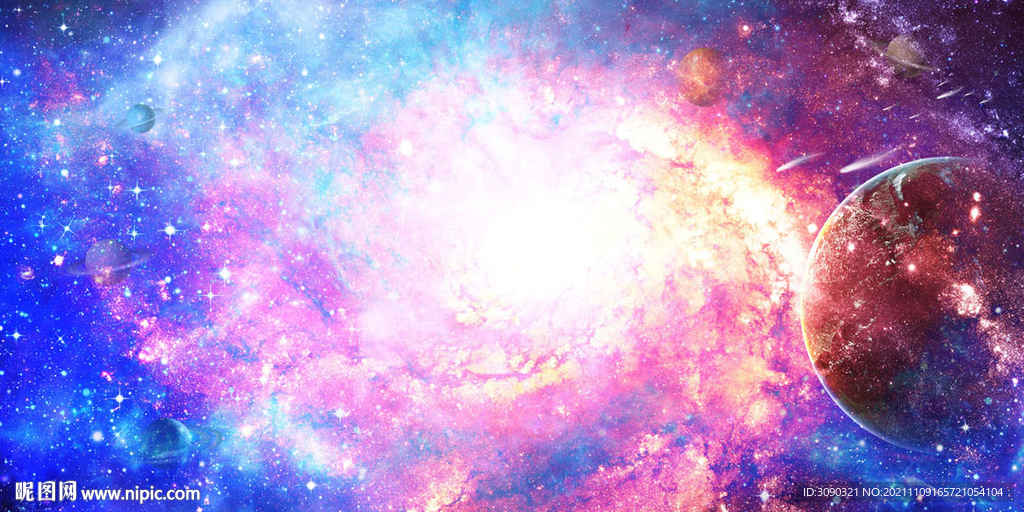 唯美星空银河系背景