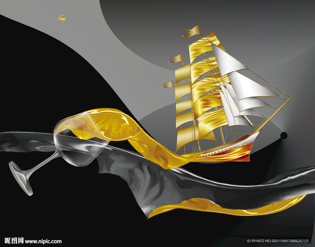 装饰画 晶瓷画 帆船