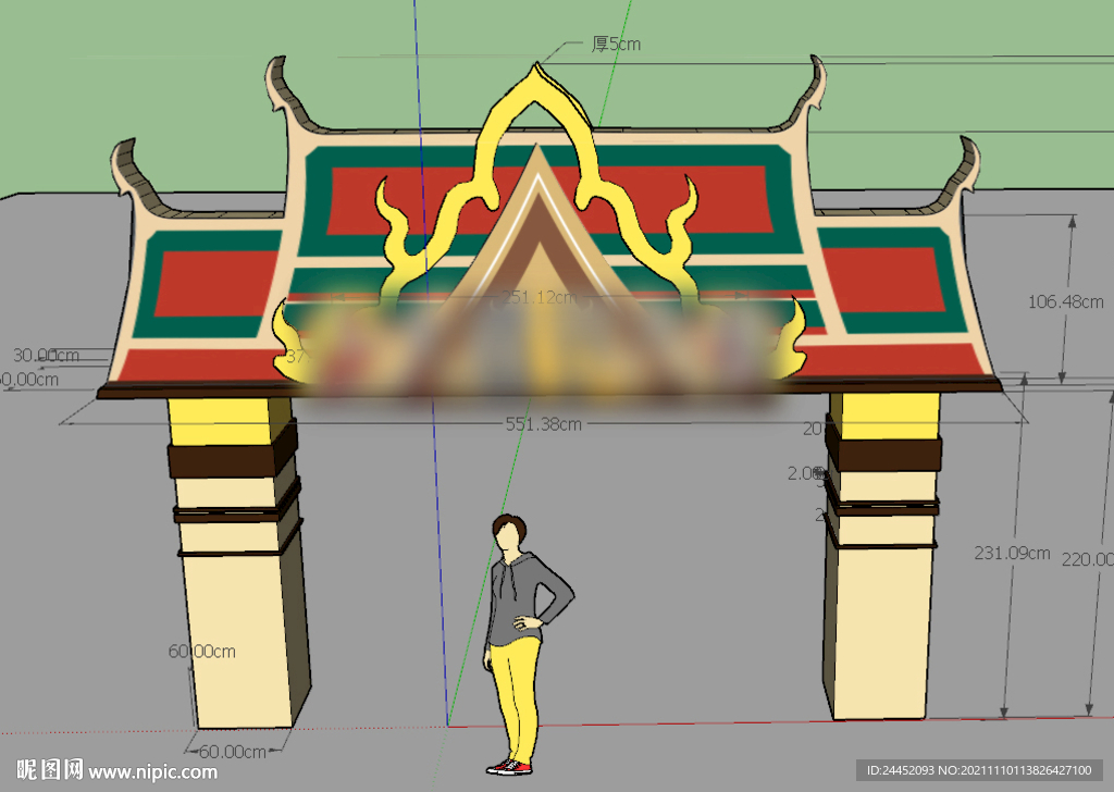 泰式风情门头3D稿