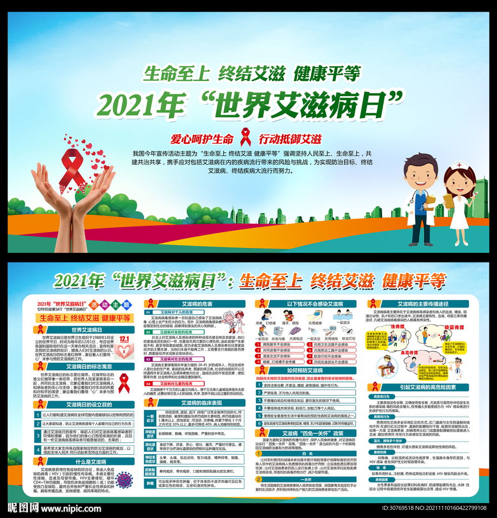 世界艾滋病日展板