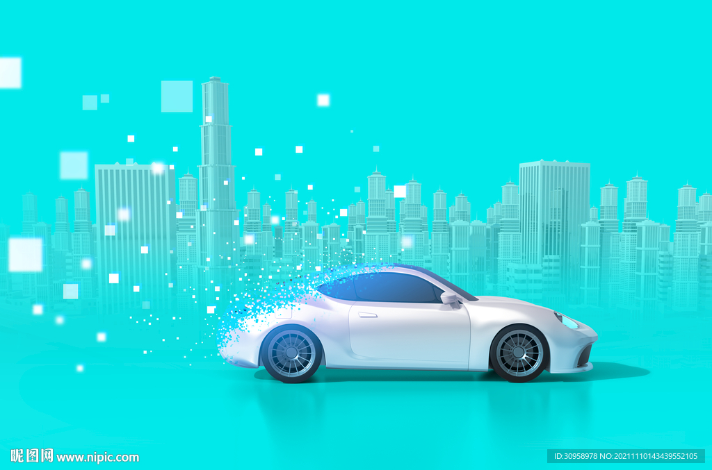 智能汽车新能源汽车海报