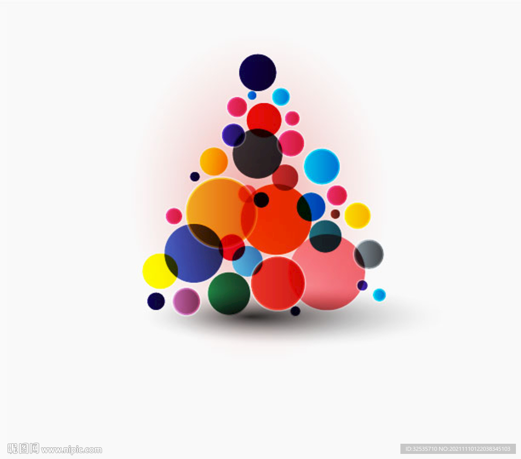 抽象七彩圣诞树