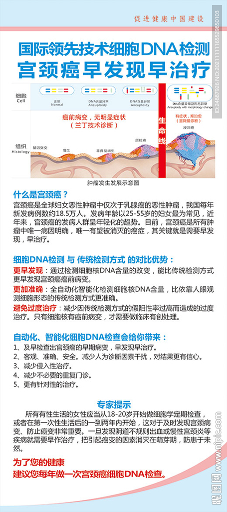 宫颈癌展架易拉宝80x180