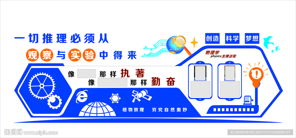 物理实验室文化墙