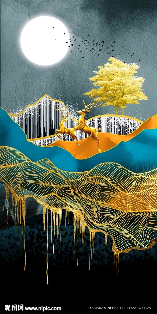 轻奢玄关装饰画
