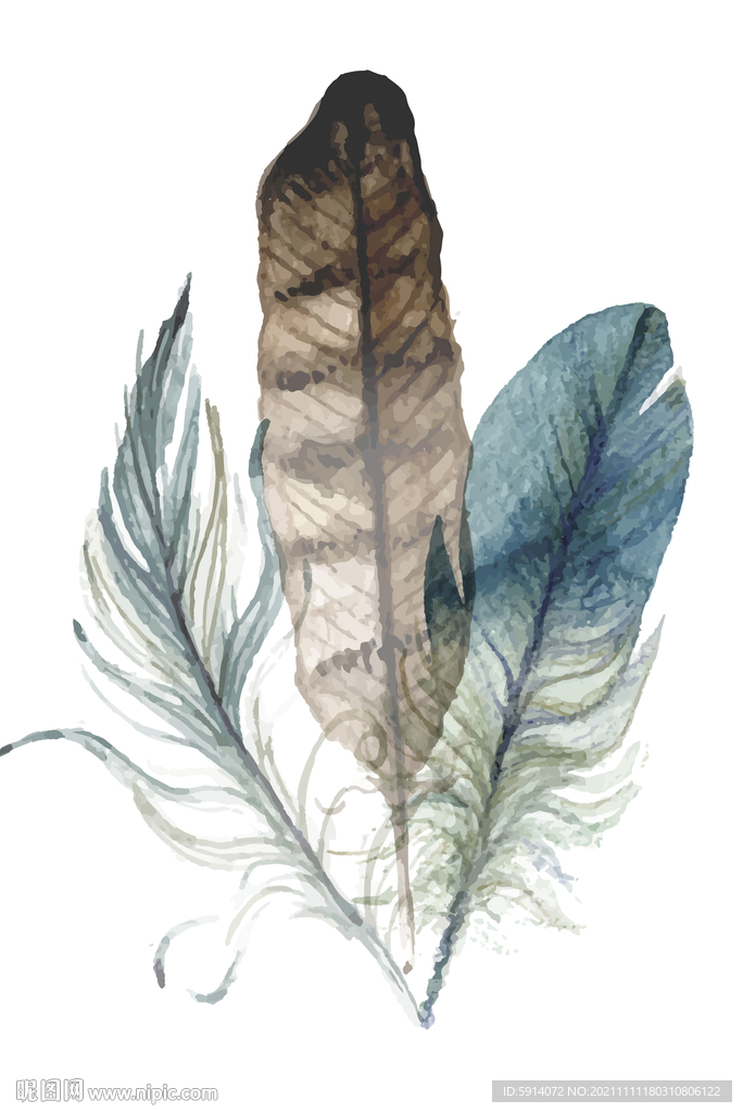 装饰画 抽象画 羽毛