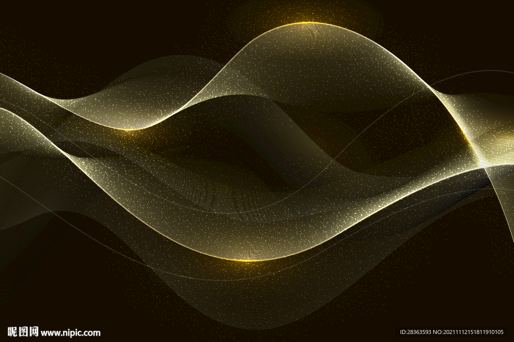 金色波纹背景