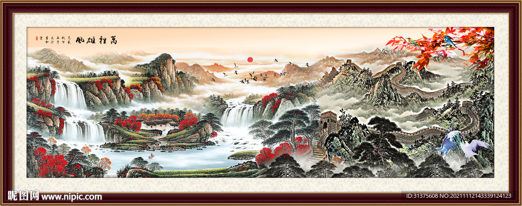 五岳独尊鸿运当头泰山装饰画