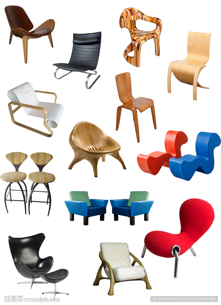 创意椅子立面软装家具PSD素材