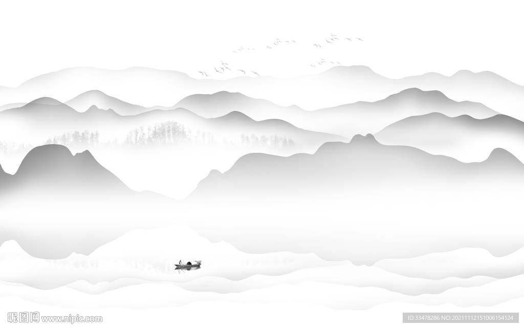 水墨山水画