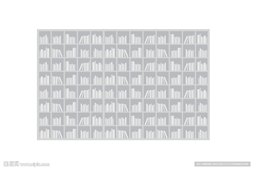 图书馆书架 书本