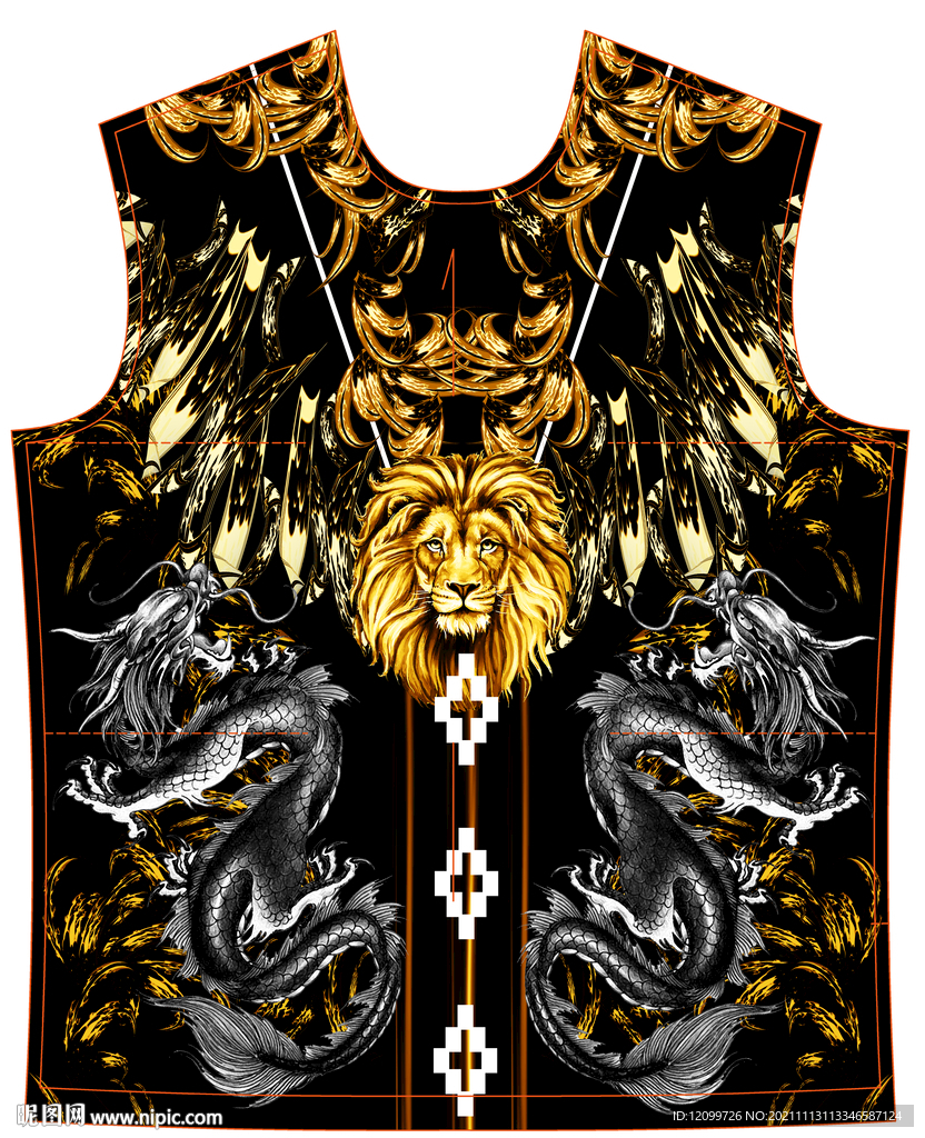 定位大牌男装印花