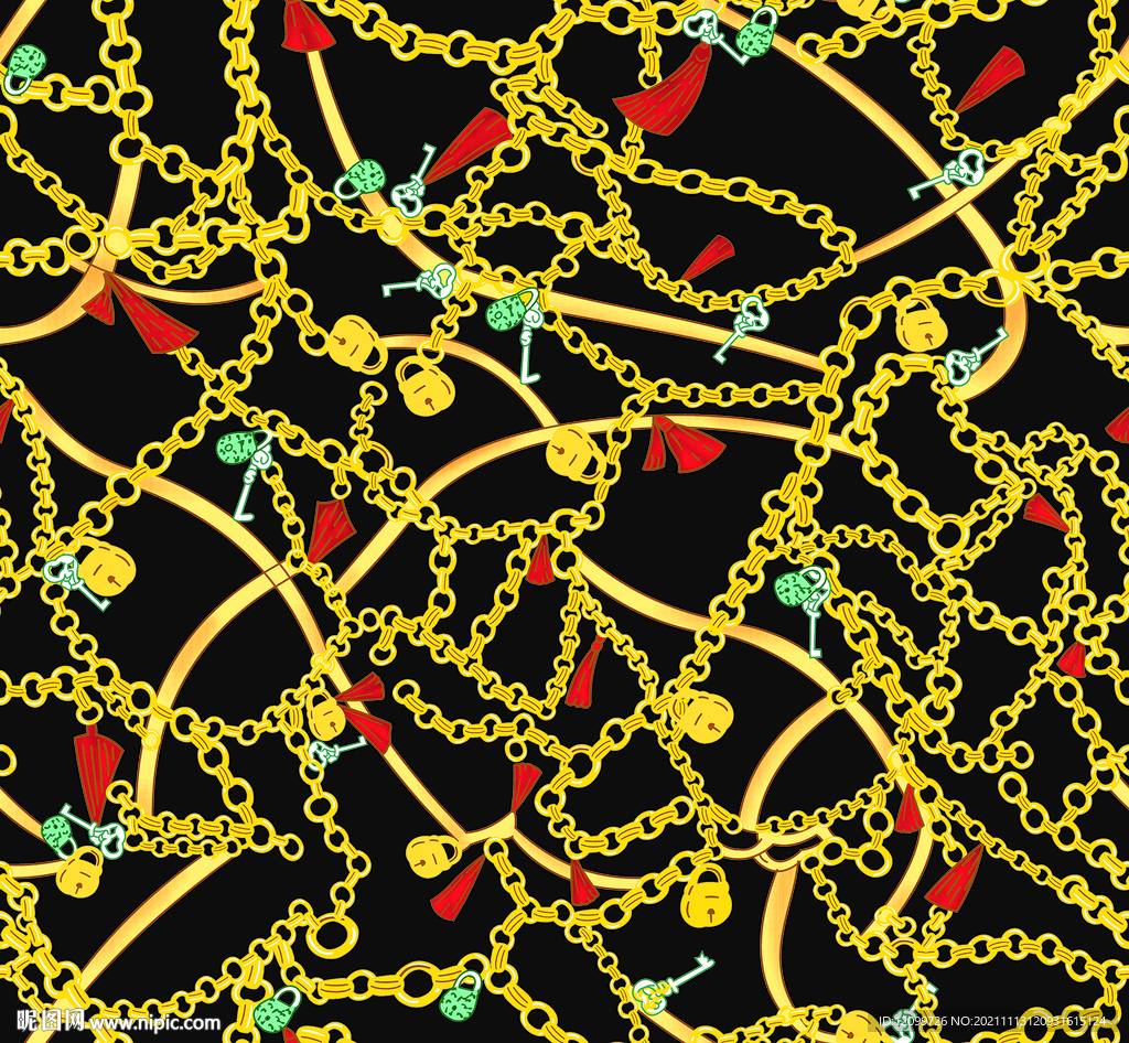 数码印花裙链条