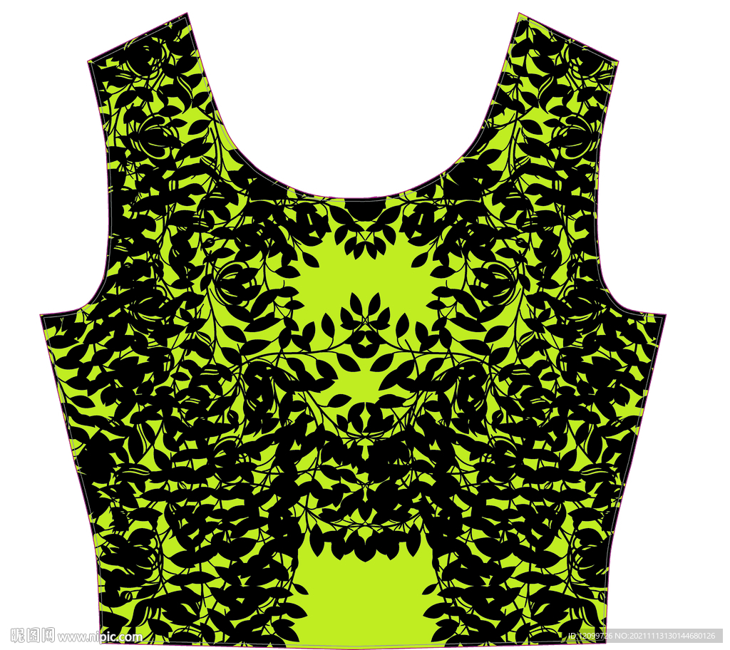 大牌数码印花叶子