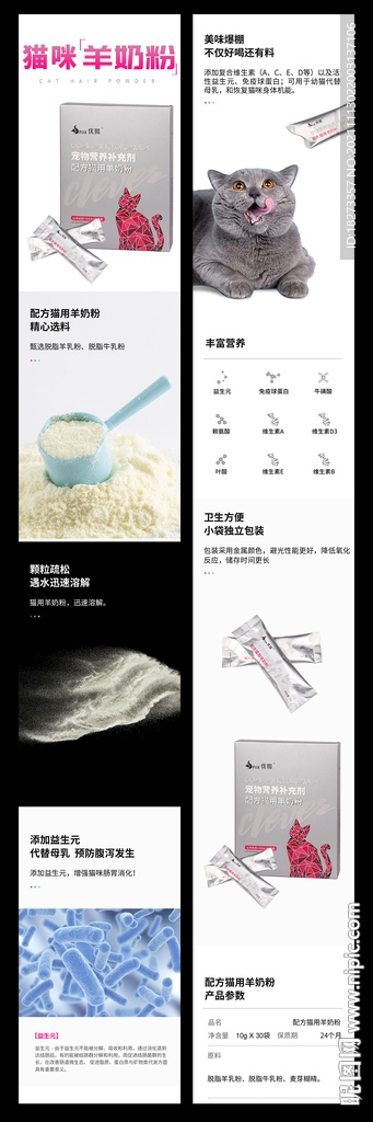 猫用羊奶粉详情页