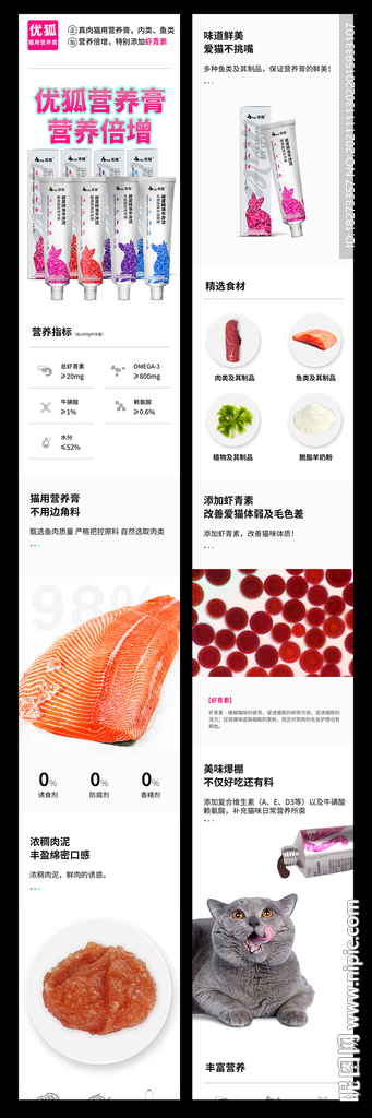 猫用营养膏详情页