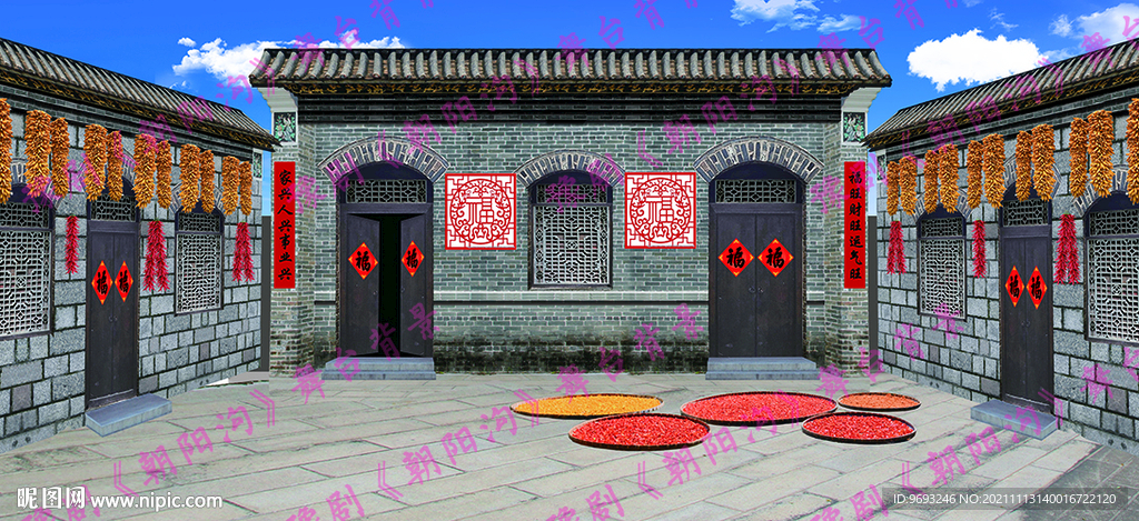 朝阳沟舞台背景 豫剧高清背景