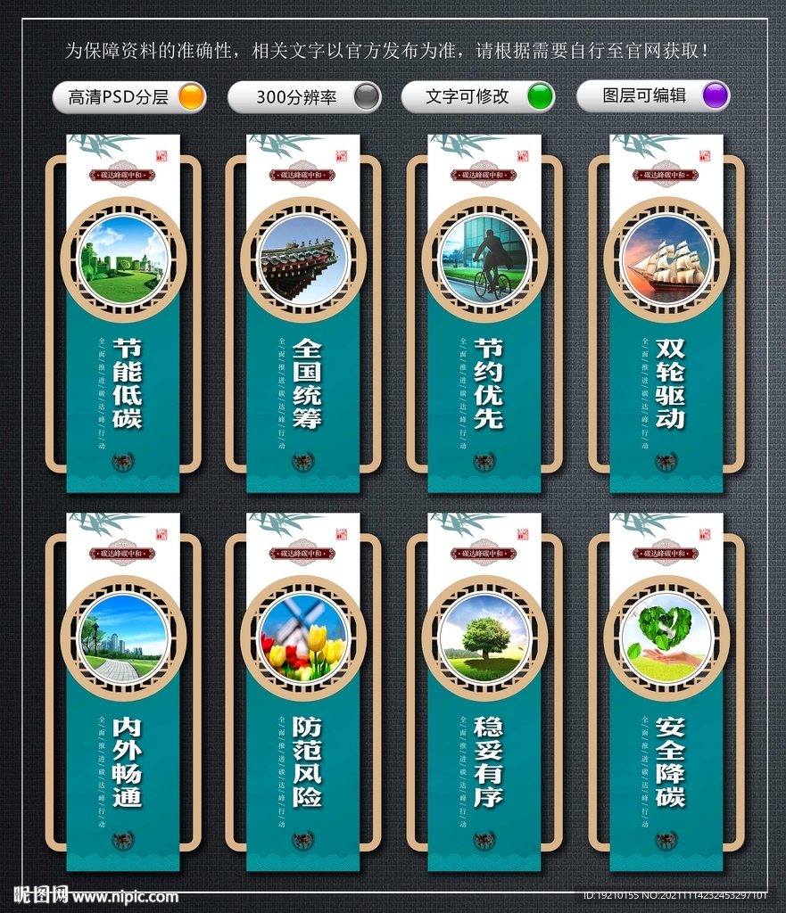 碳达峰行动文化墙