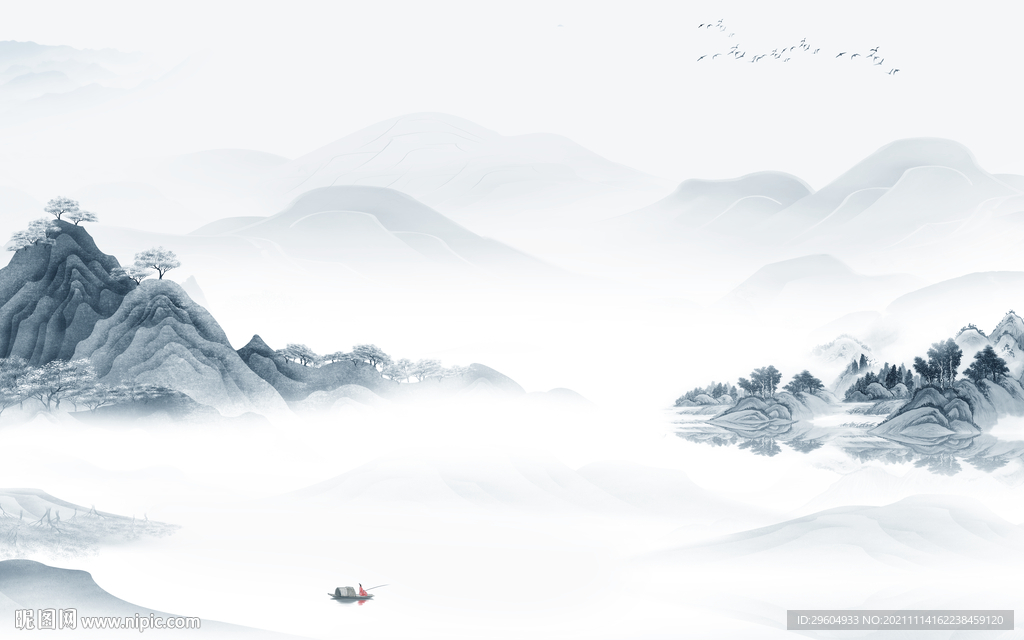 新款 新山水背景画 tif分层