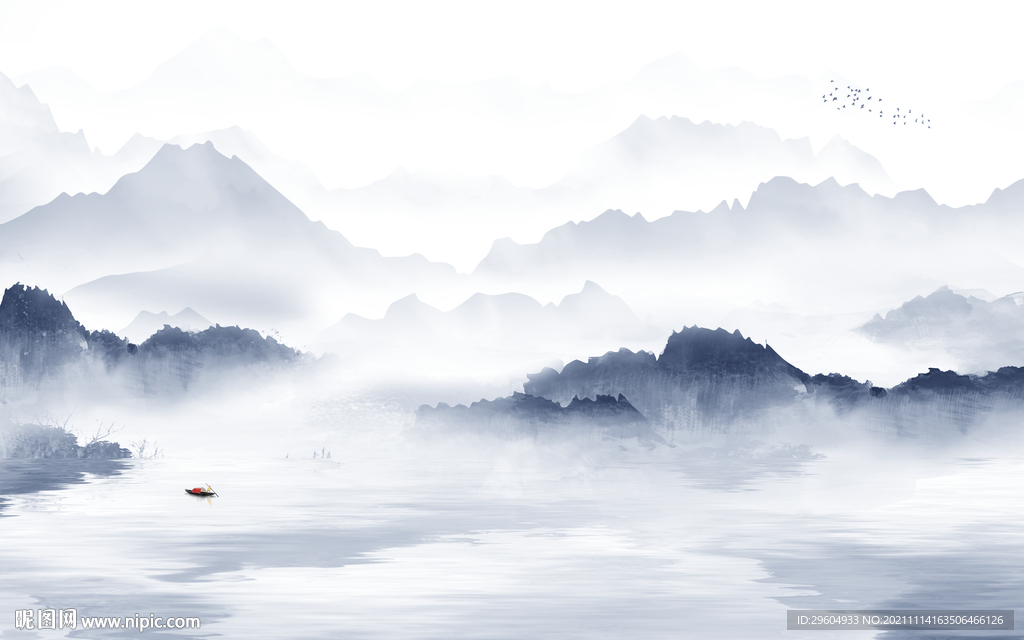 最 新山水背景画 tif分层