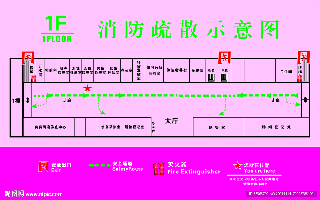 消防疏散示意图