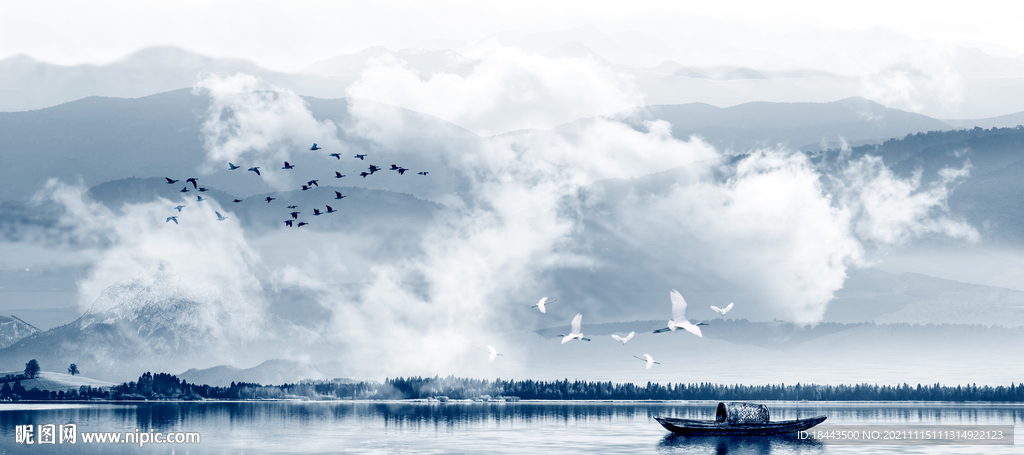 山水背景