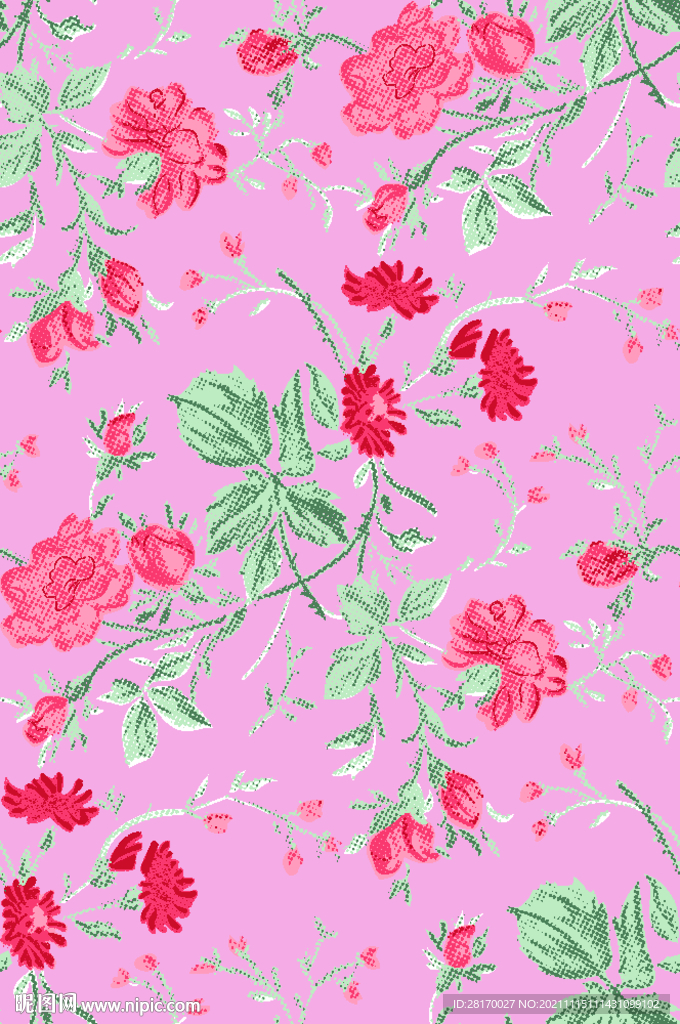 粉色花卉