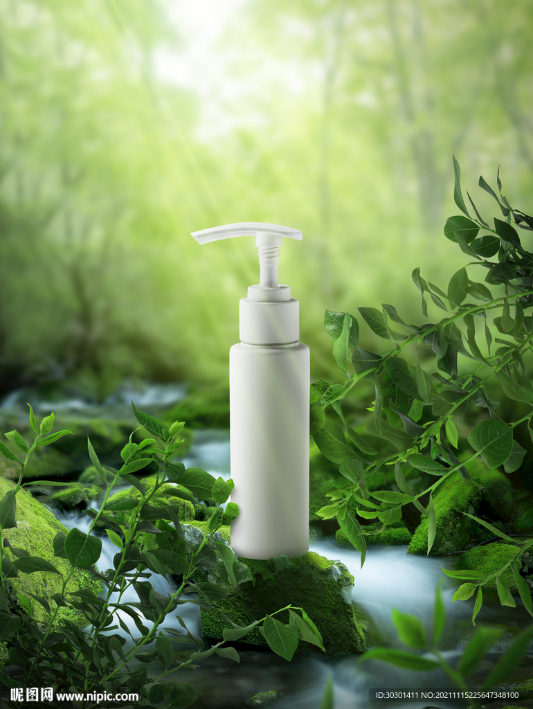 化妆品春季植物精华海报