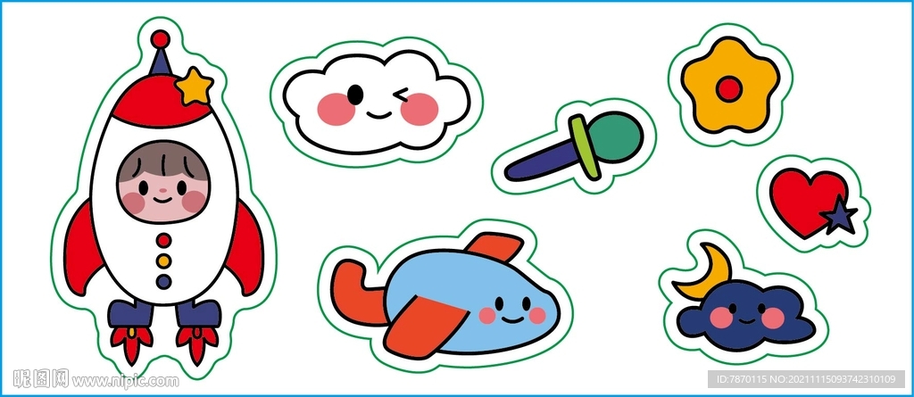 太空男孩 卡通男孩 