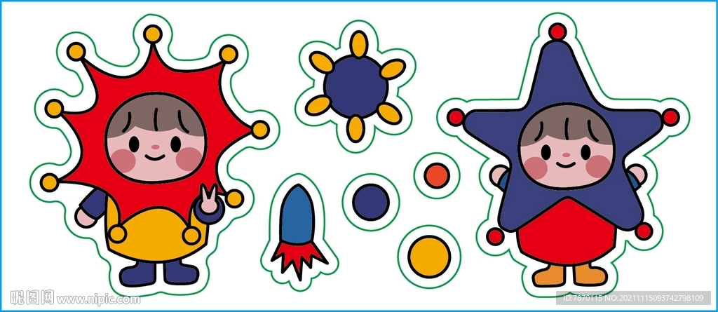 太空男孩 卡通男孩