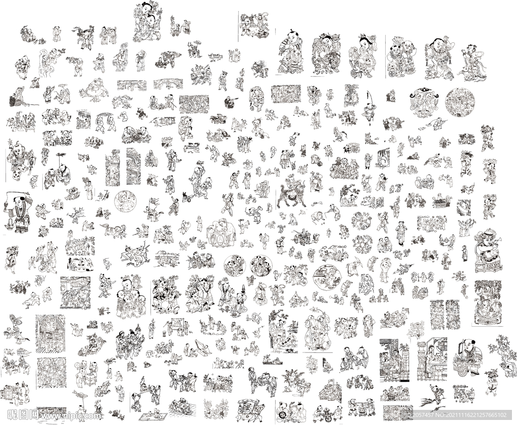 古代人物吉祥年画合集