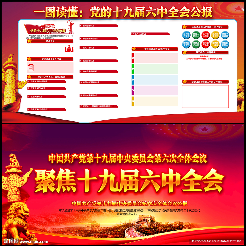 十九届六中全会展板
