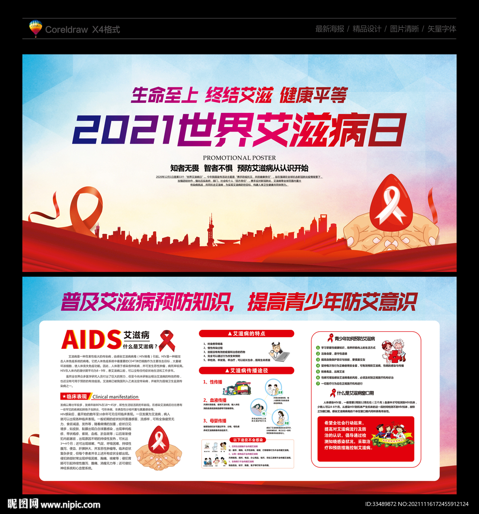 世界艾滋病日展板