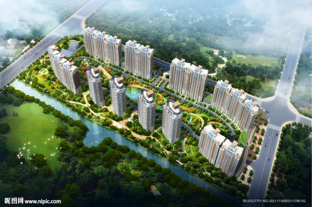住宅鸟瞰效果图