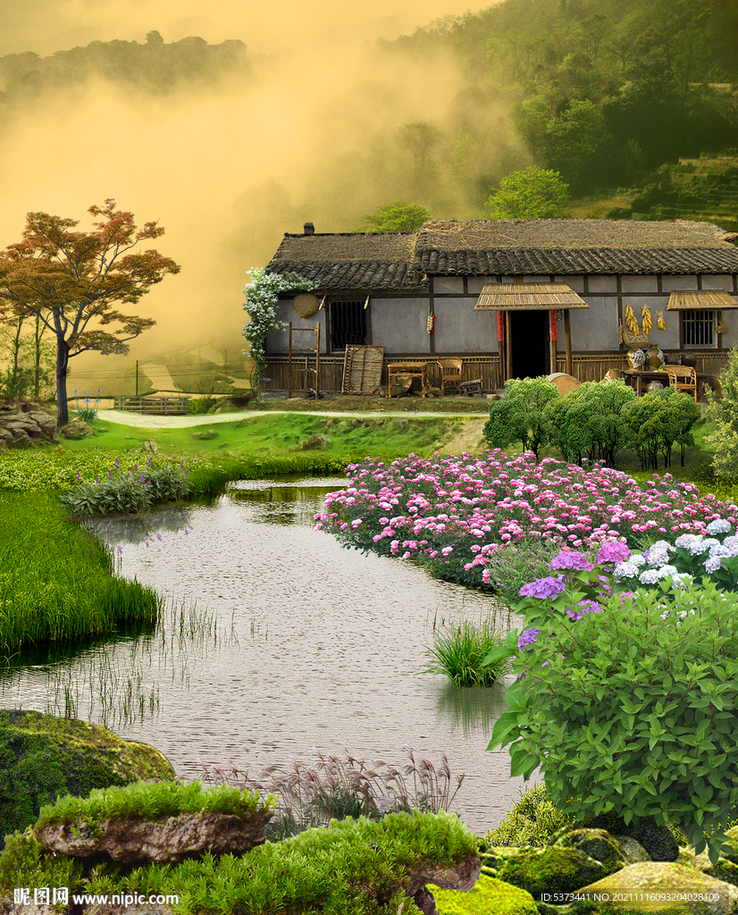 乡愁素材 农村 老房子 茅草屋