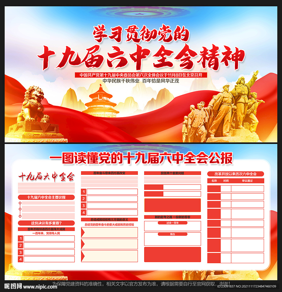 十九届六中全会展板
