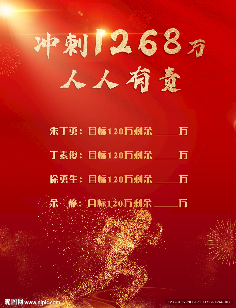 年终冲刺海报