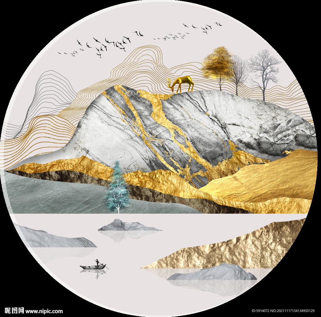 装饰画 晶瓷画 新中式