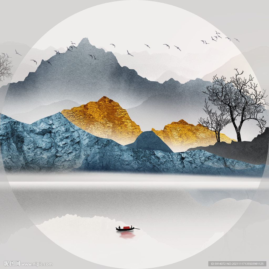 装饰画 晶瓷画 新中式