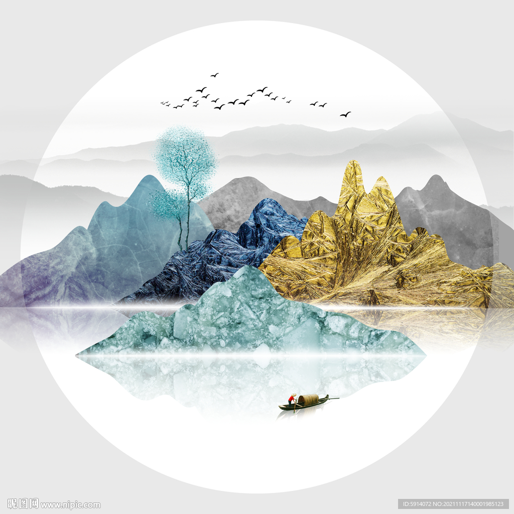 装饰画 晶瓷画 新中式